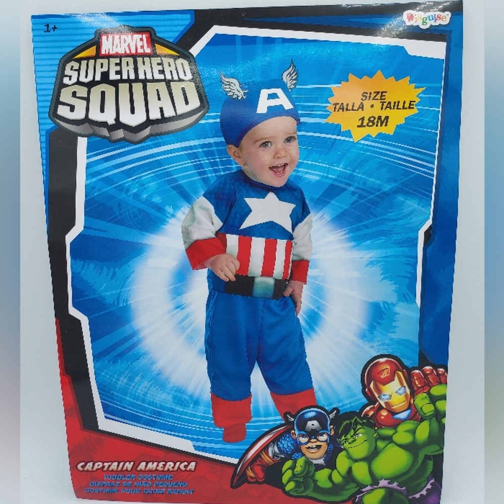 *SHIPS SAME/NEXT DAY!* New Captain America Toddler Costume - Size 18mo